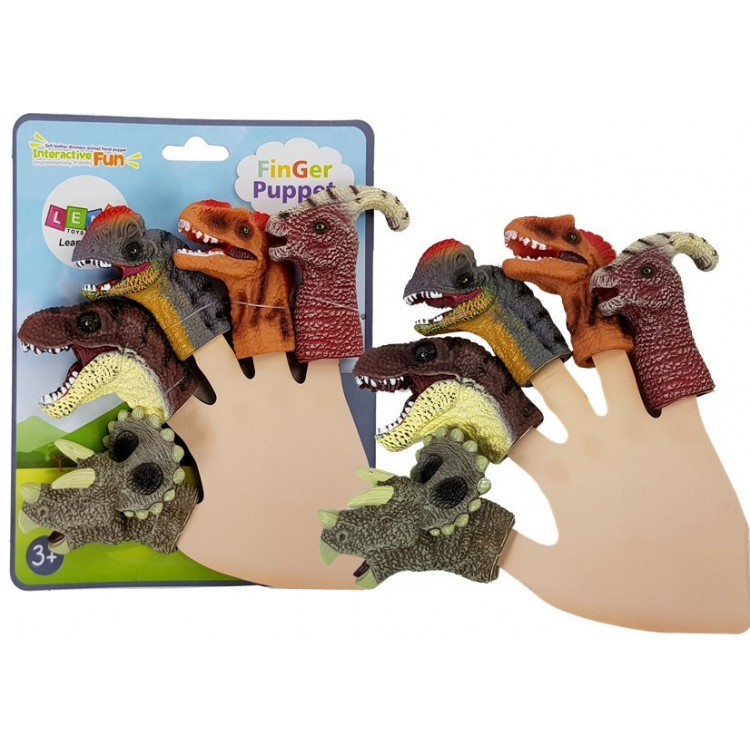 Dinosaurie hlavy na prsty - 5 kusov